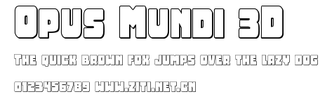 Opus Mundi 3D.ttf字體轉換器圖片