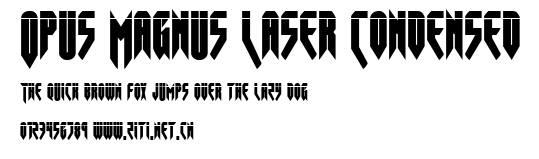 Opus Magnus Laser Condensed.ttf字體轉換器圖片