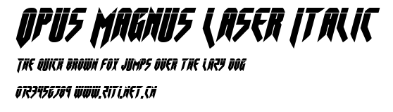 Opus Magnus Laser Italic.ttf字體轉換器圖片