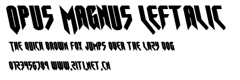 Opus Magnus Leftalic.ttf字體轉換器圖片