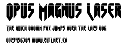 Opus Magnus Laser.ttf字體轉換器圖片