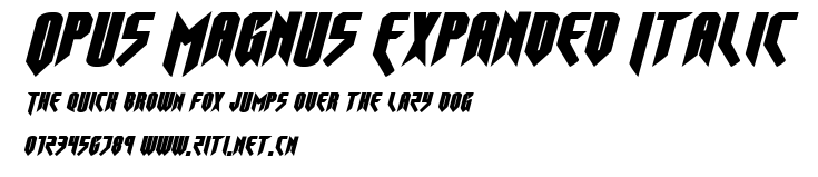 Opus Magnus Expanded Italic.ttf字體轉換器圖片