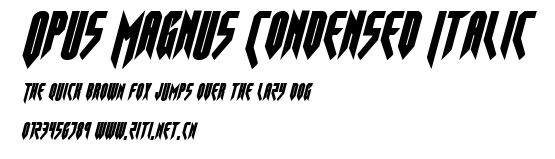 Opus Magnus Condensed Italic.ttf字體轉換器圖片