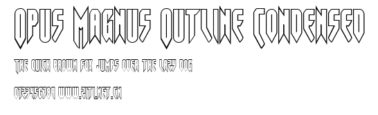 Opus Magnus Outline Condensed.ttf字體轉換器圖片