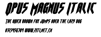 Opus Magnus Italic.ttf字體轉換器圖片