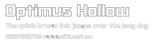 Optimus Hollow.ttf字體轉換器圖片