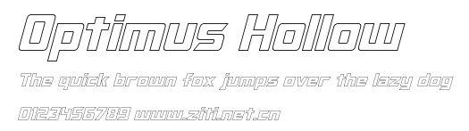 Optimus Hollow.ttf字體轉換器圖片
