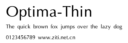 Optima-Thin.ttf字體轉換器圖片