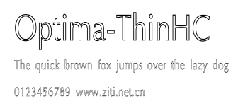 Optima-ThinHC.ttf字體轉換器圖片