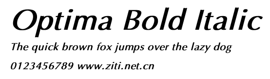 Optima Bold Italic.ttf字體轉換器圖片