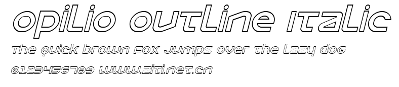Opilio Outline Italic.ttf字體轉換器圖片
