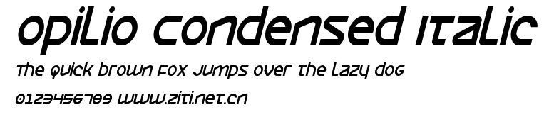 Opilio Condensed Italic.ttf字體轉換器圖片