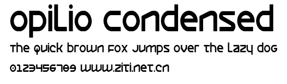 Opilio Condensed.ttf字體轉換器圖片
