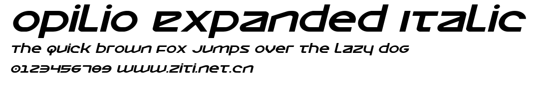 Opilio Expanded Italic.ttf字體轉換器圖片