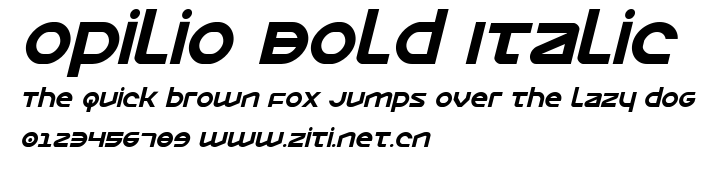 Opilio Bold Italic.ttf字體轉換器圖片