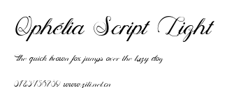 Ophélia Script Light.ttf字體轉換器圖片