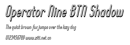 Operator Nine BTN Shadow.ttf字體轉換器圖片