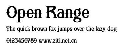 Open Range.ttf字體轉換器圖片