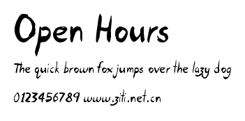 Open Hours.otf字體轉換器圖片