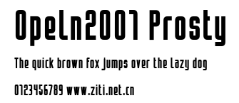 Opeln2001 Prosty.ttf字體轉換器圖片
