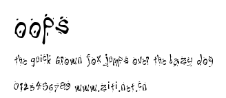 Oops.ttf字體轉換器圖片