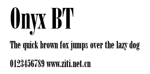 Onyx BT.ttf字體轉換器圖片