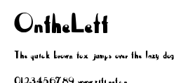 OntheLeft.ttf字體轉換器圖片