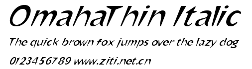 OmahaThin Italic.ttf字體轉換器圖片