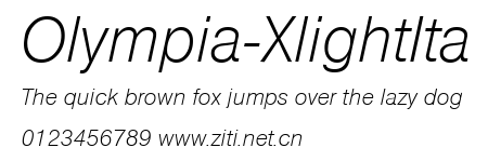 Olympia-XlightIta.ttf字體轉換器圖片