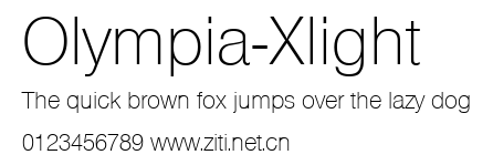 Olympia-Xlight.ttf字體轉換器圖片