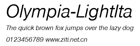 Olympia-LightIta.ttf字體轉換器圖片