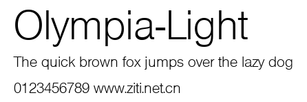 Olympia-Light.ttf字體轉換器圖片