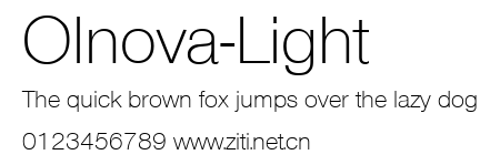 Olnova-Light.ttf字體轉換器圖片