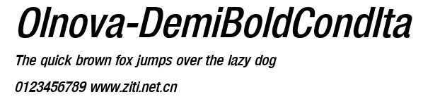Olnova-DemiBoldCondIta.ttf字體轉換器圖片