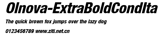 Olnova-ExtraBoldCondIta.ttf字體轉換器圖片