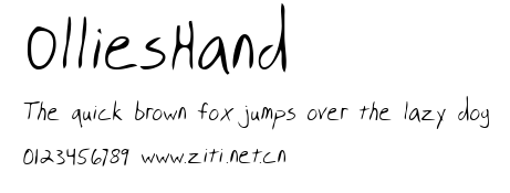 OlliesHand.ttf字體轉換器圖片