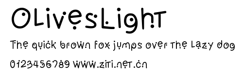 OlivesLight.ttf字體轉換器圖片