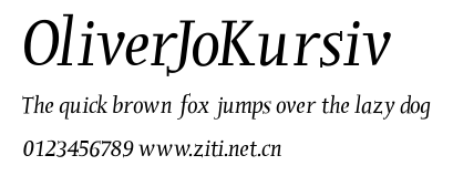 OliverJoKursiv.ttf字體轉換器圖片