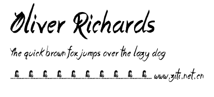 Oliver Richards.ttf字體轉換器圖片