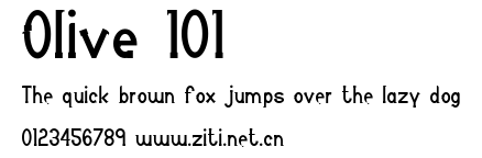 Olive 101.ttf字體轉換器圖片