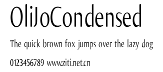 OliJoCondensed.ttf字體轉換器圖片