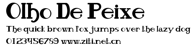 Olho De Peixe.ttf字體轉換器圖片