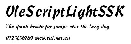 OleScriptLightSSK.ttf字體轉換器圖片