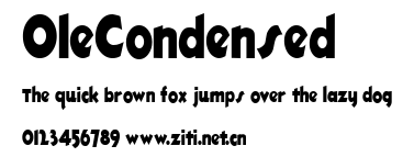 OleCondensed.ttf字體轉換器圖片