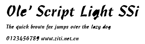 Ole' Script Light SSi.ttf字體轉換器圖片