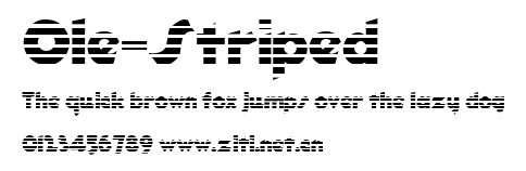Ole-Striped.ttf字體轉換器圖片