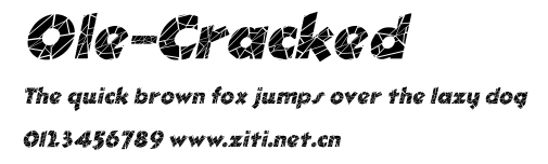 Ole-Cracked.ttf字體轉換器圖片