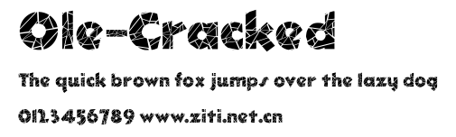 Ole-Cracked.ttf字體轉換器圖片