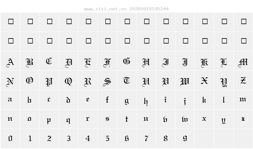 字符映射圖