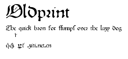 Oldprint.ttf字體轉換器圖片